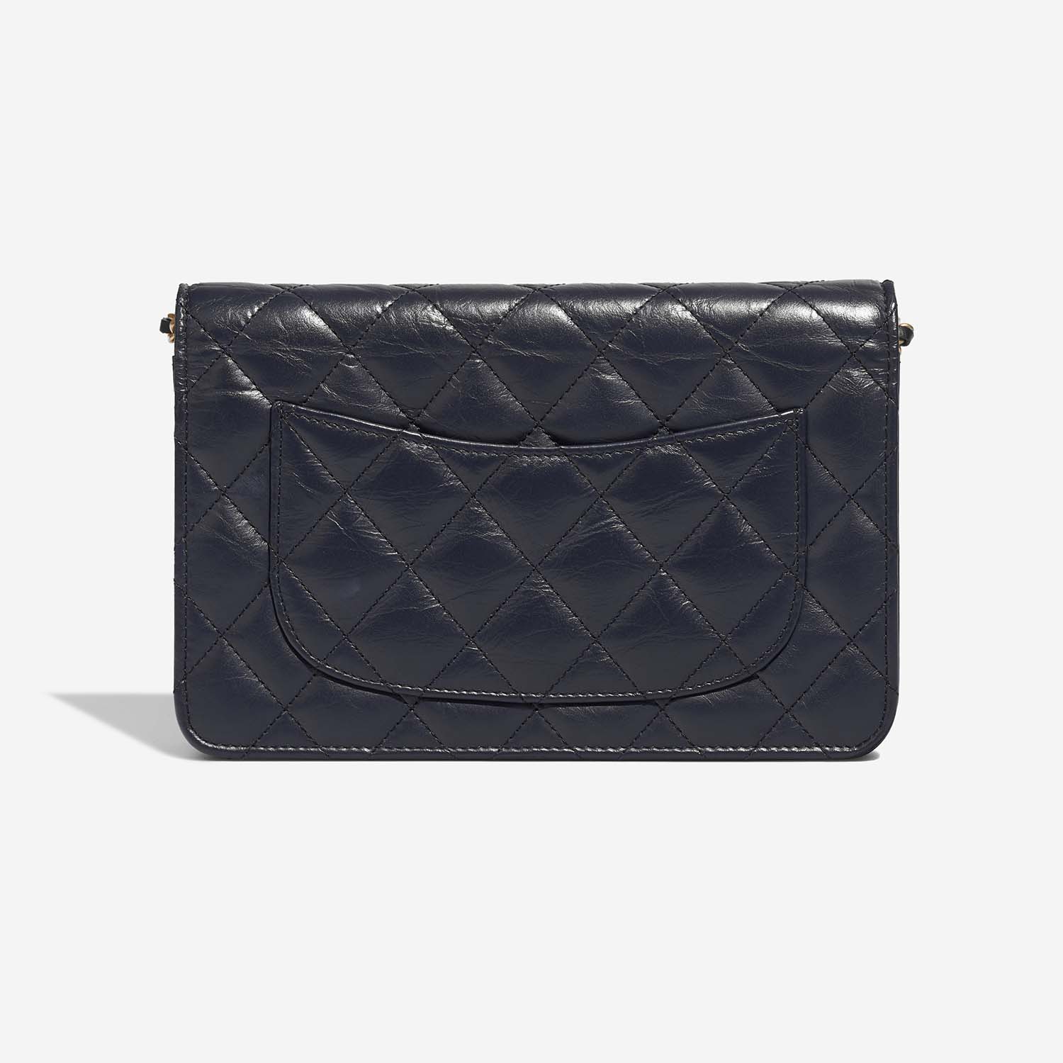 Pre-owned Chanel bag 2.55 Reissue Wallet On Chain Aged Calf Dark Blue Blue | Sell your designer bag on Saclab.com