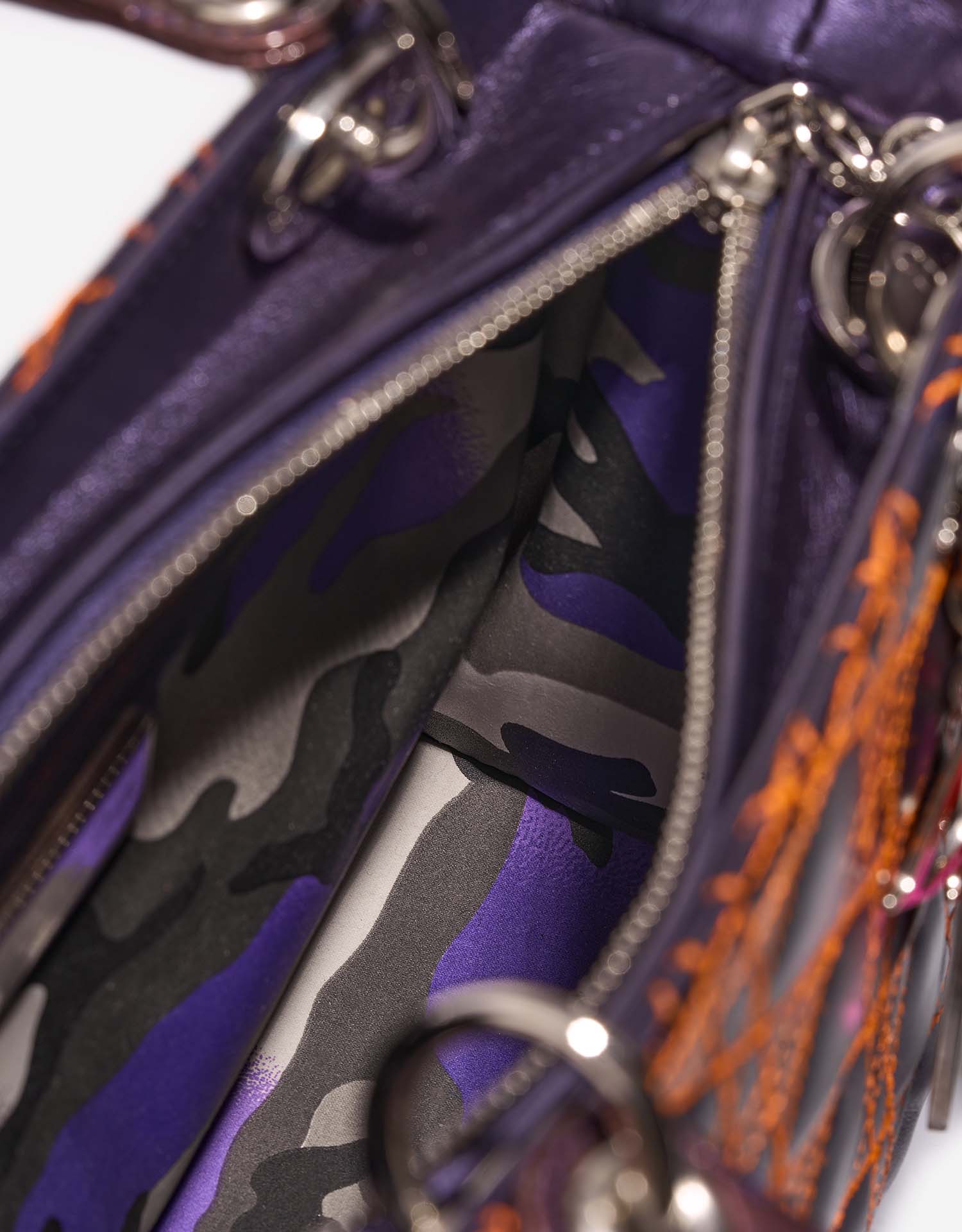 Dior Lady Medium Purple Inside  | Sell your designer bag on Saclab.com