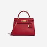 Hermès Kelly 28 RougeVif Front  | Sell your designer bag on Saclab.com