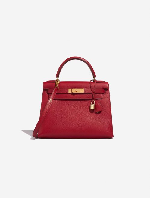 Hermès Kelly 28 RougeVif Front | Verkaufen Sie Ihre Designer-Tasche auf Saclab.com
