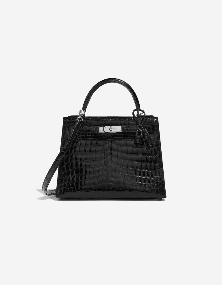 Hermès Kelly 28 Black Front  | Sell your designer bag on Saclab.com