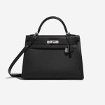 Hermès Kelly 32 Black Front  | Sell your designer bag on Saclab.com