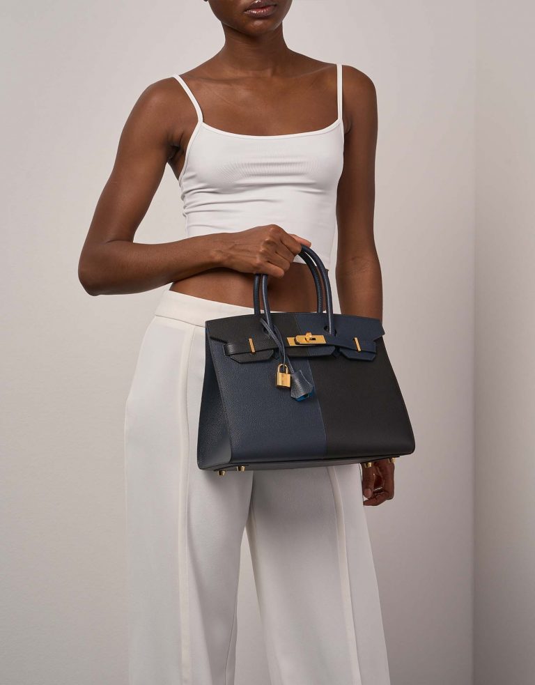 Hermès Birkin 30 BlackBlueIndigoBlueFrida 0F | Sell your designer bag on Saclab.com