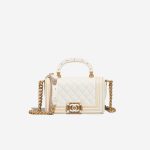 Chanel Boy Small Weiß-Gold Front | Verkaufen Sie Ihre Designer-Tasche auf Saclab.com