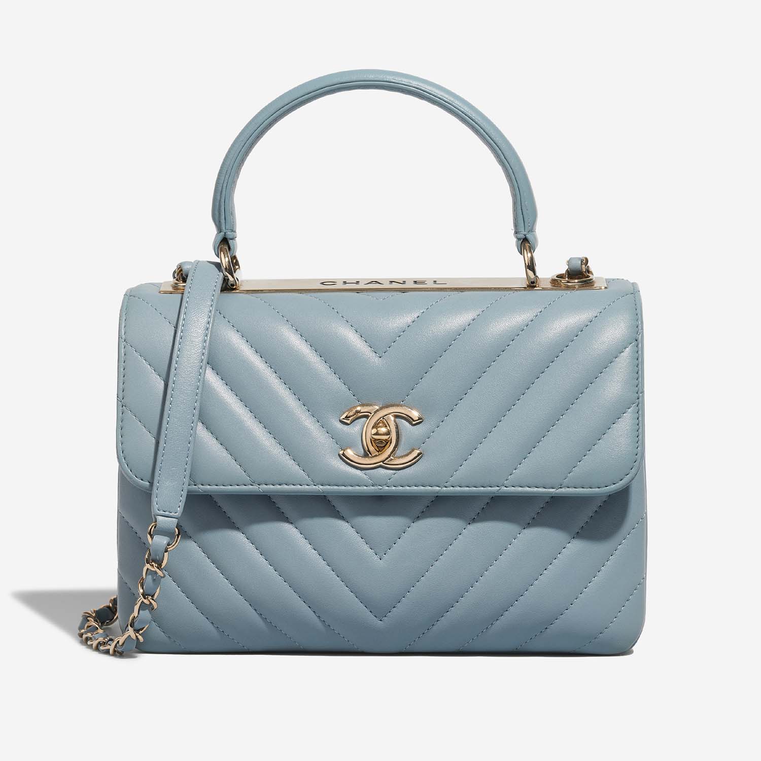 Chanel TrendyCC Medium Blue Front  | Sell your designer bag on Saclab.com