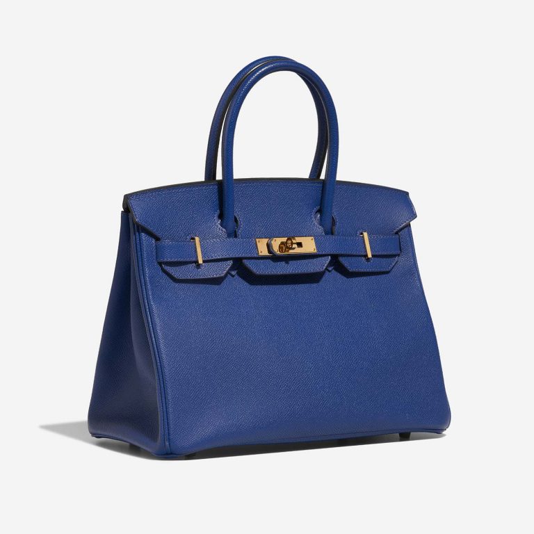 Hermès Birkin 30 BleuElectrique Side Front  | Sell your designer bag on Saclab.com