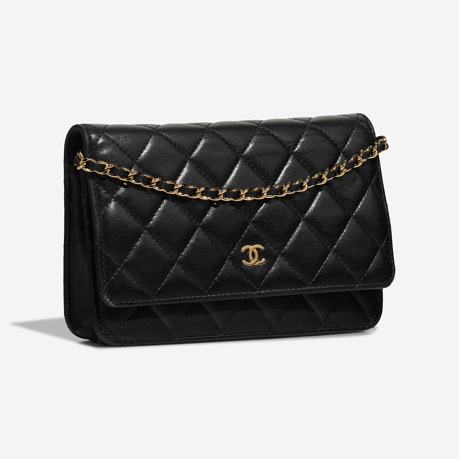 Chanel Timeless WalletOnChain Black Side Front | Sell your designer bag on Saclab.com