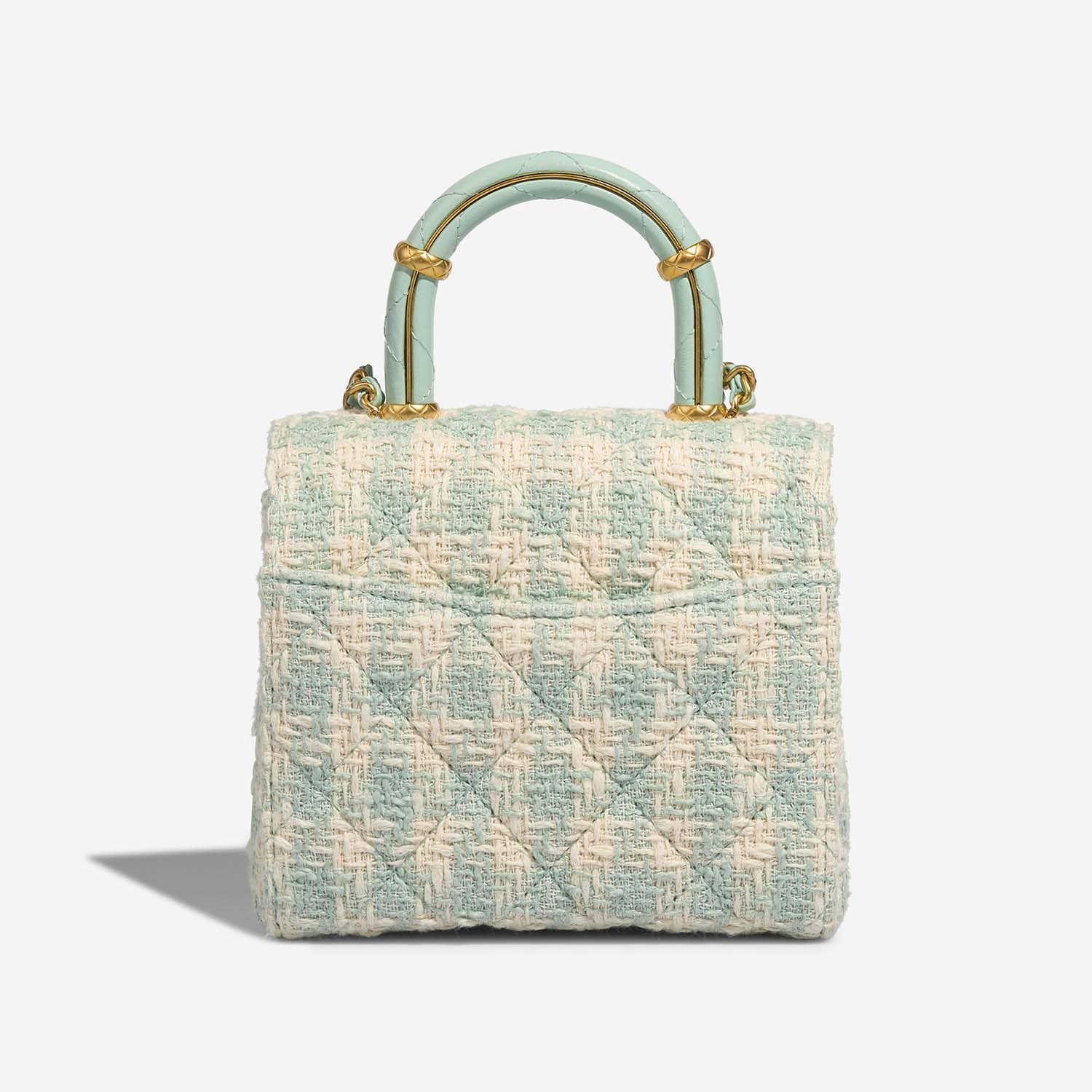 Chanel Timeless MiniSquare TiffanyBlue Back | Sell your designer bag on Saclab.com