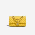 Chanel Timeless Medium Fabric Yellow Front | Sell your designer bag