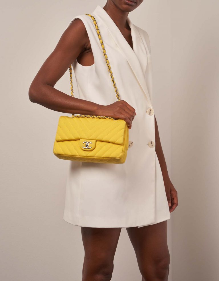 Chanel Timeless Medium Yellow Front  | Sell your designer bag on Saclab.com