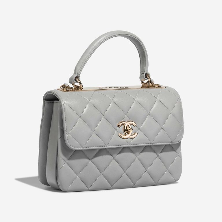 Chanel TrendyCC Medium LightGrey Side Front  | Sell your designer bag on Saclab.com