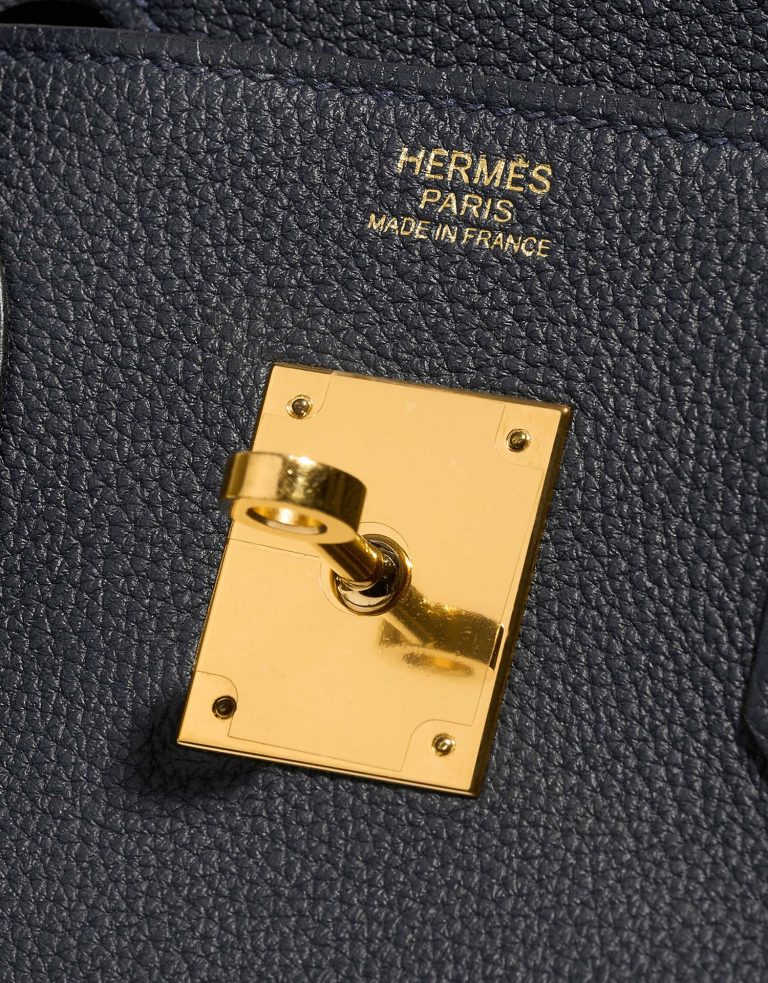 Hermès Birkin 30 BlueNuit Logo  | Sell your designer bag on Saclab.com