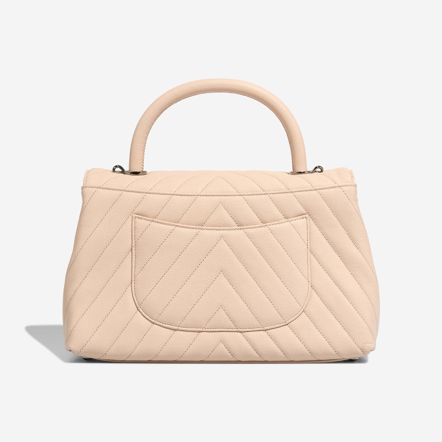 Chanel TimelessHandle Medium Beige Back  | Sell your designer bag on Saclab.com