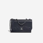 Chanel TimelessTramezzo Medium Navy Front  | Sell your designer bag on Saclab.com