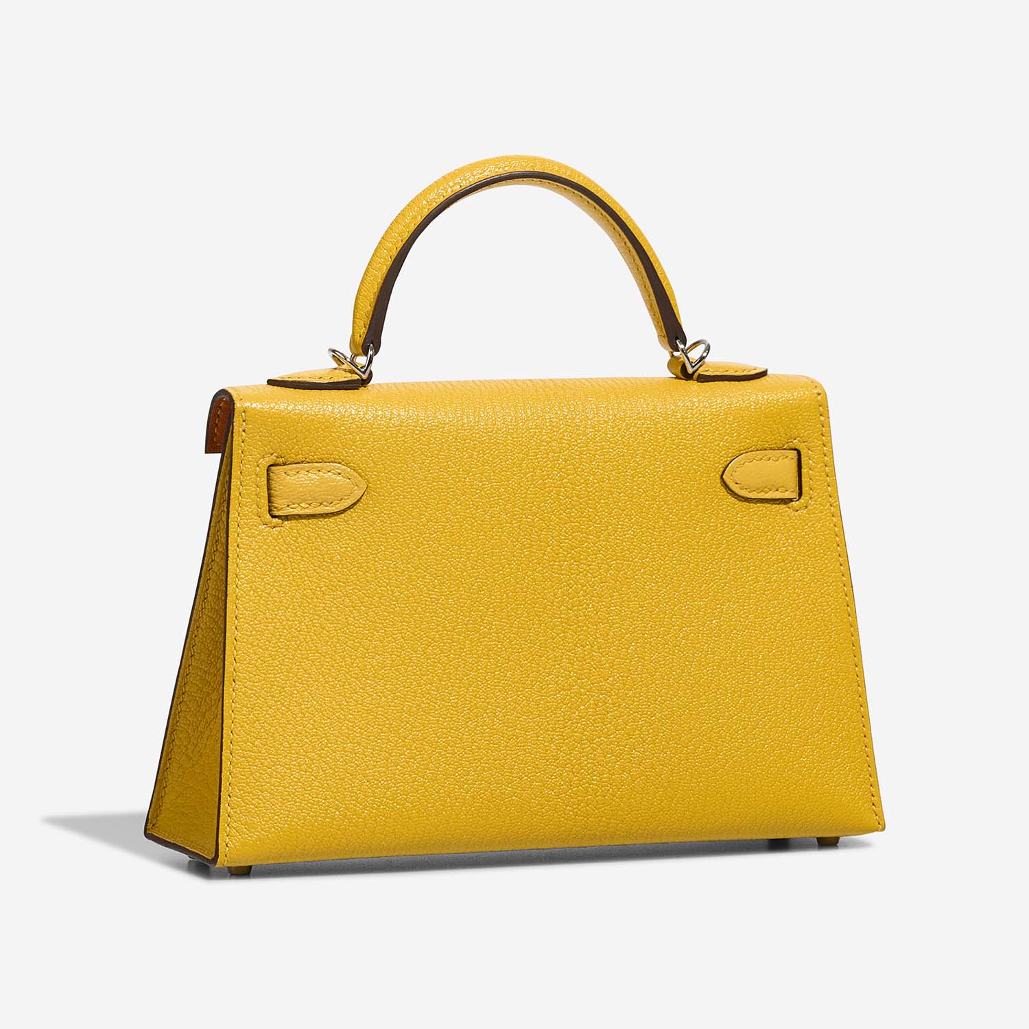 Hermès Kelly Mini JauneAmbre-Orange Side Back | Sell your designer bag on Saclab.com
