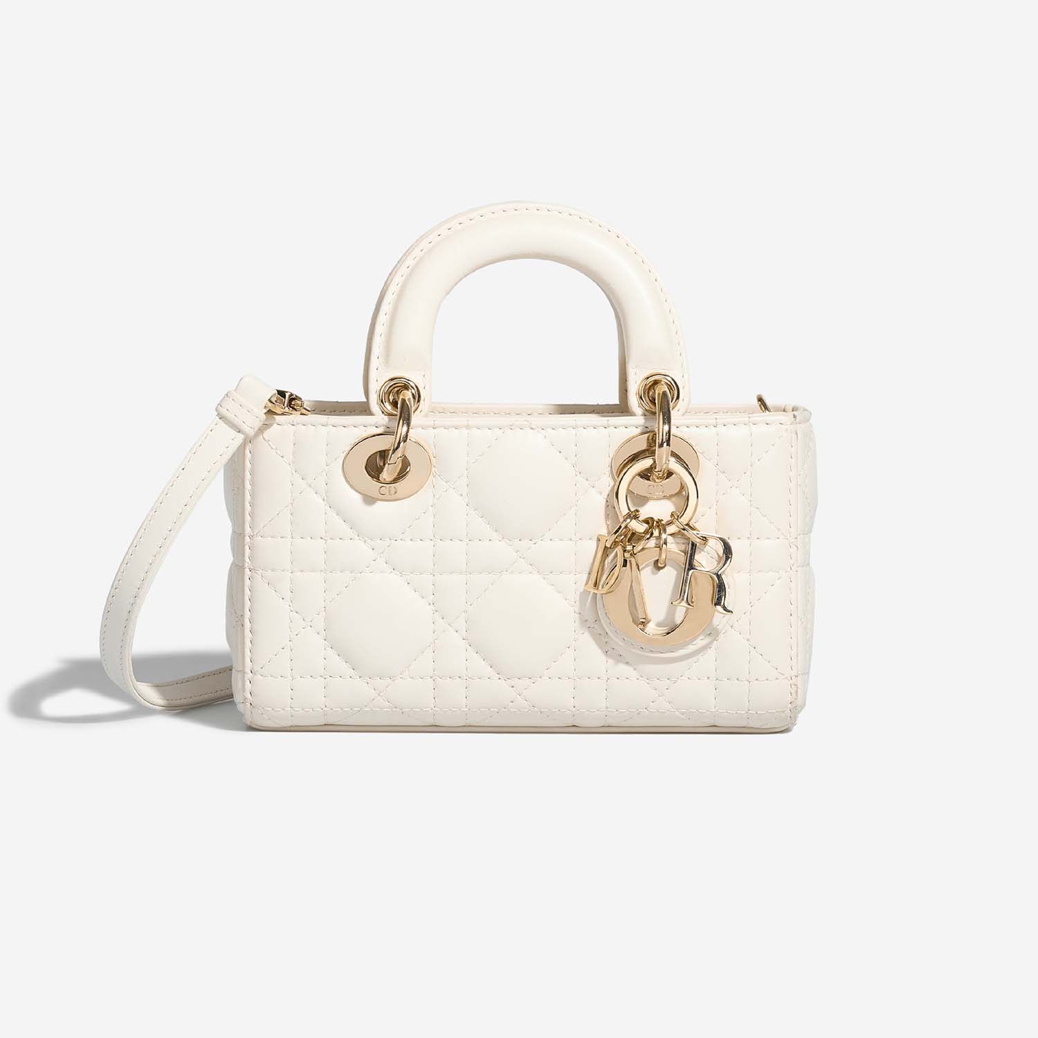 Dior LadyD-Joy Micro Cream Front  S | Sell your designer bag on Saclab.com