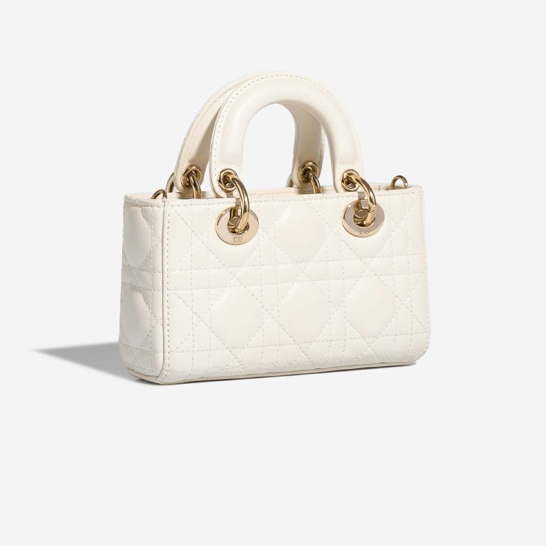 Dior LadyD-Joy Micro Cream Side Back | Sell your designer bag on Saclab.com