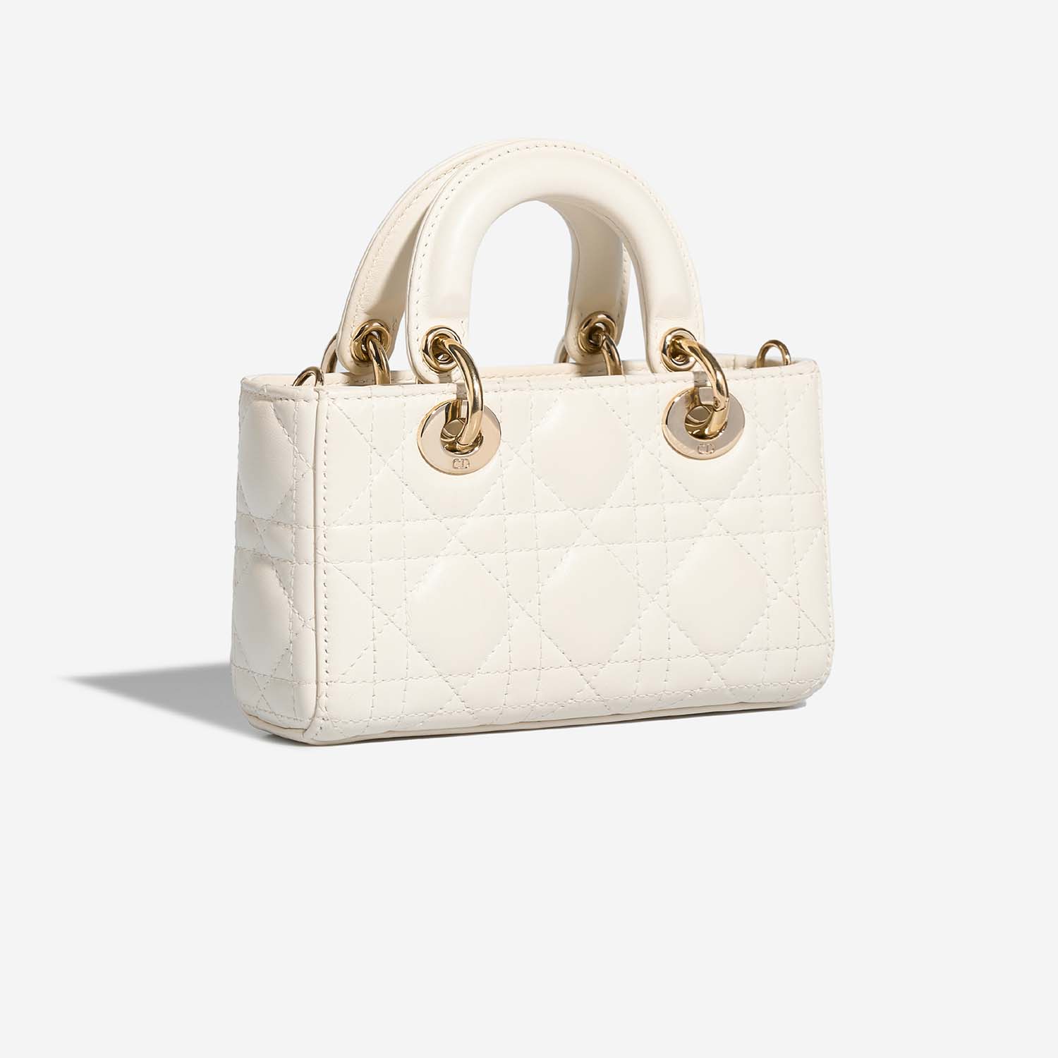 Dior LadyD-Joy Micro Cream Side Back | Sell your designer bag on Saclab.com