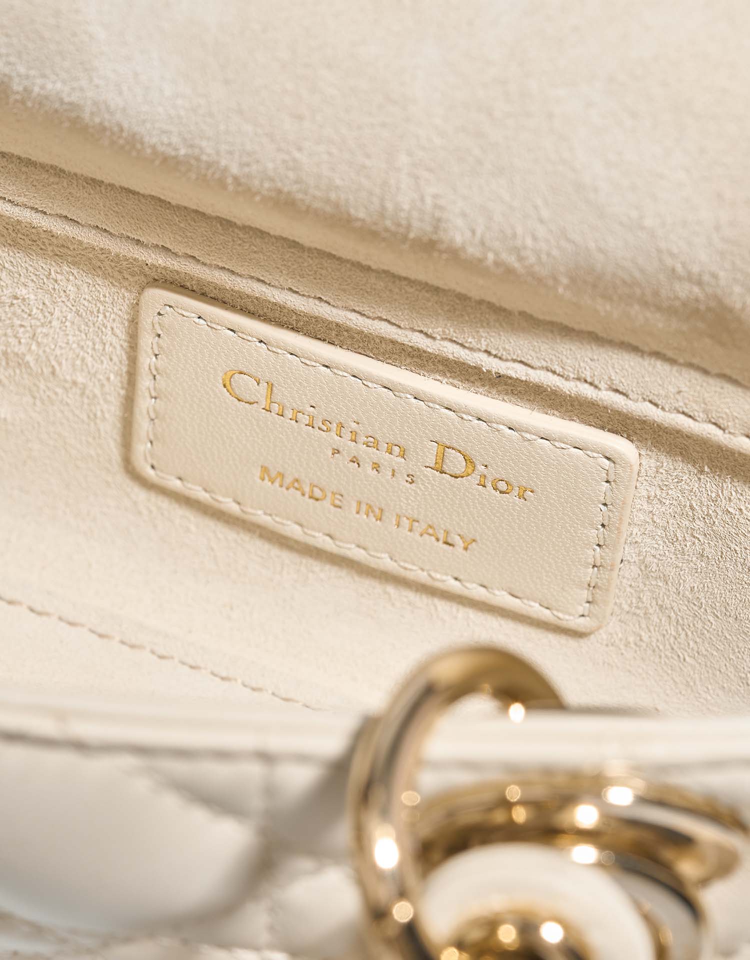Dior LadyD-Joy Micro Cream Logo  | Sell your designer bag on Saclab.com