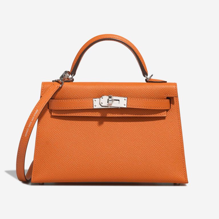 Hermès Kelly Mini Orange Front  S | Sell your designer bag on Saclab.com