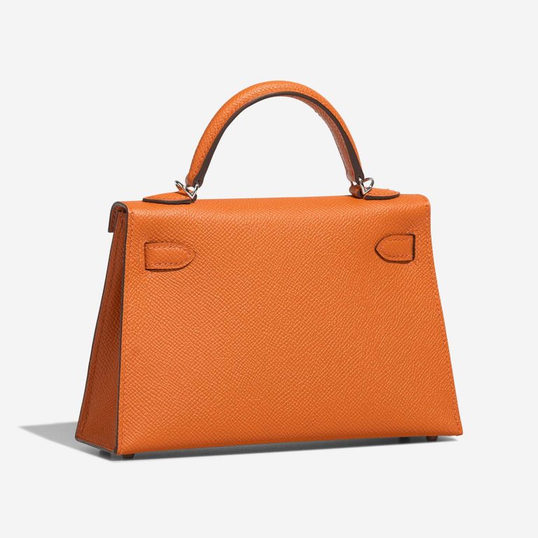 Hermès Kelly Mini Orange Side Back | Sell your designer bag on Saclab.com