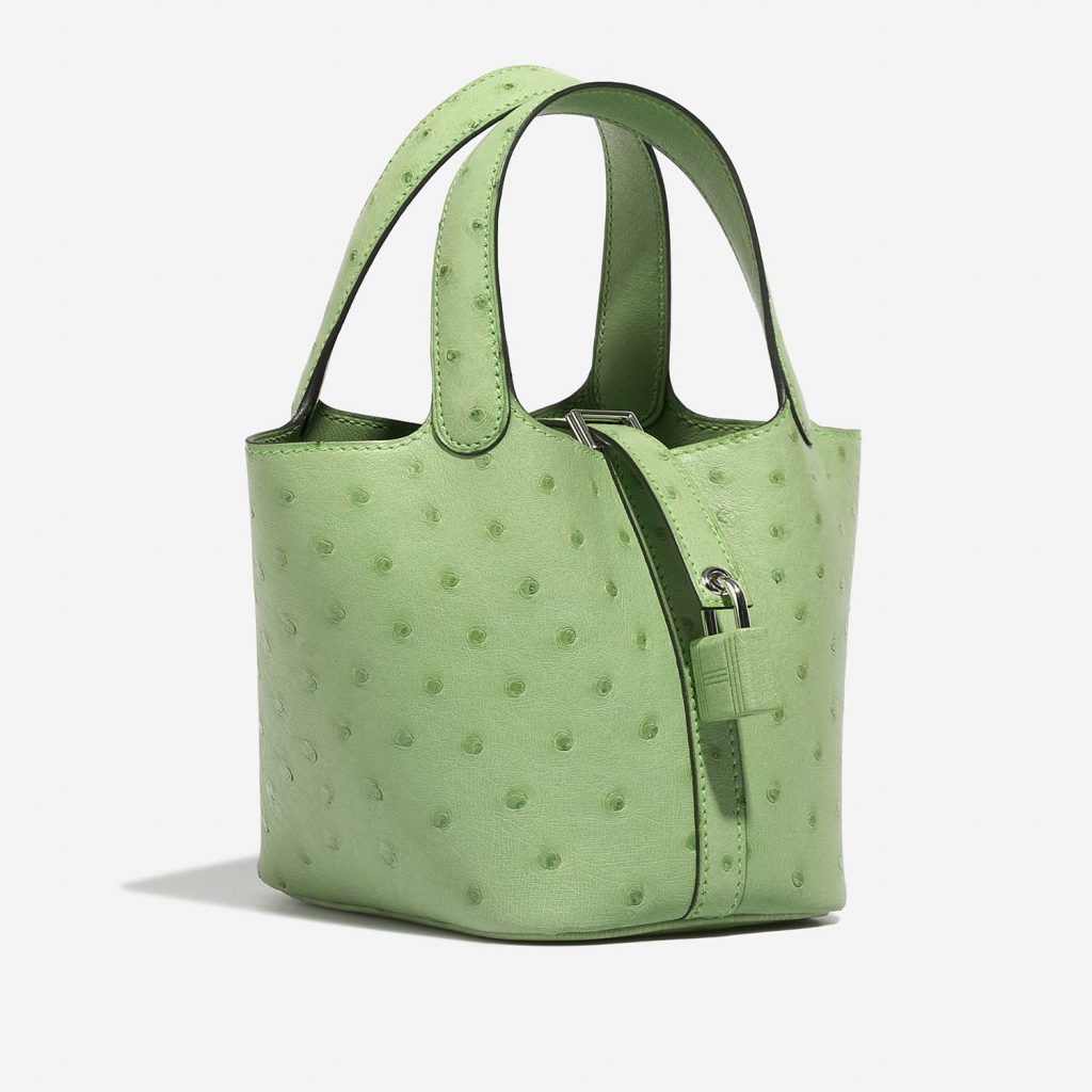 Picotin Micro Hermès Picotin Micro Ostrich Vert Criquet | SACLÀB