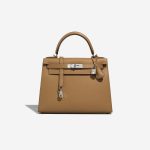 Hermès Kelly 28 Biscuit-MauveSylvestre Front  | Sell your designer bag on Saclab.com