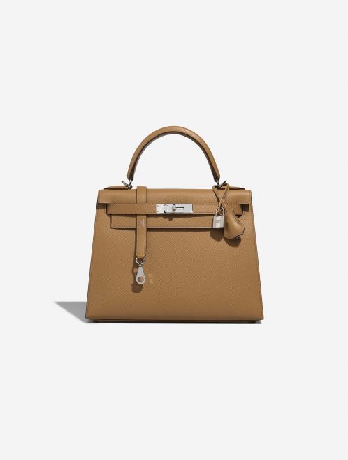 Hermès Kelly 28 Biscuit-MauveSylvestre Front  | Sell your designer bag on Saclab.com