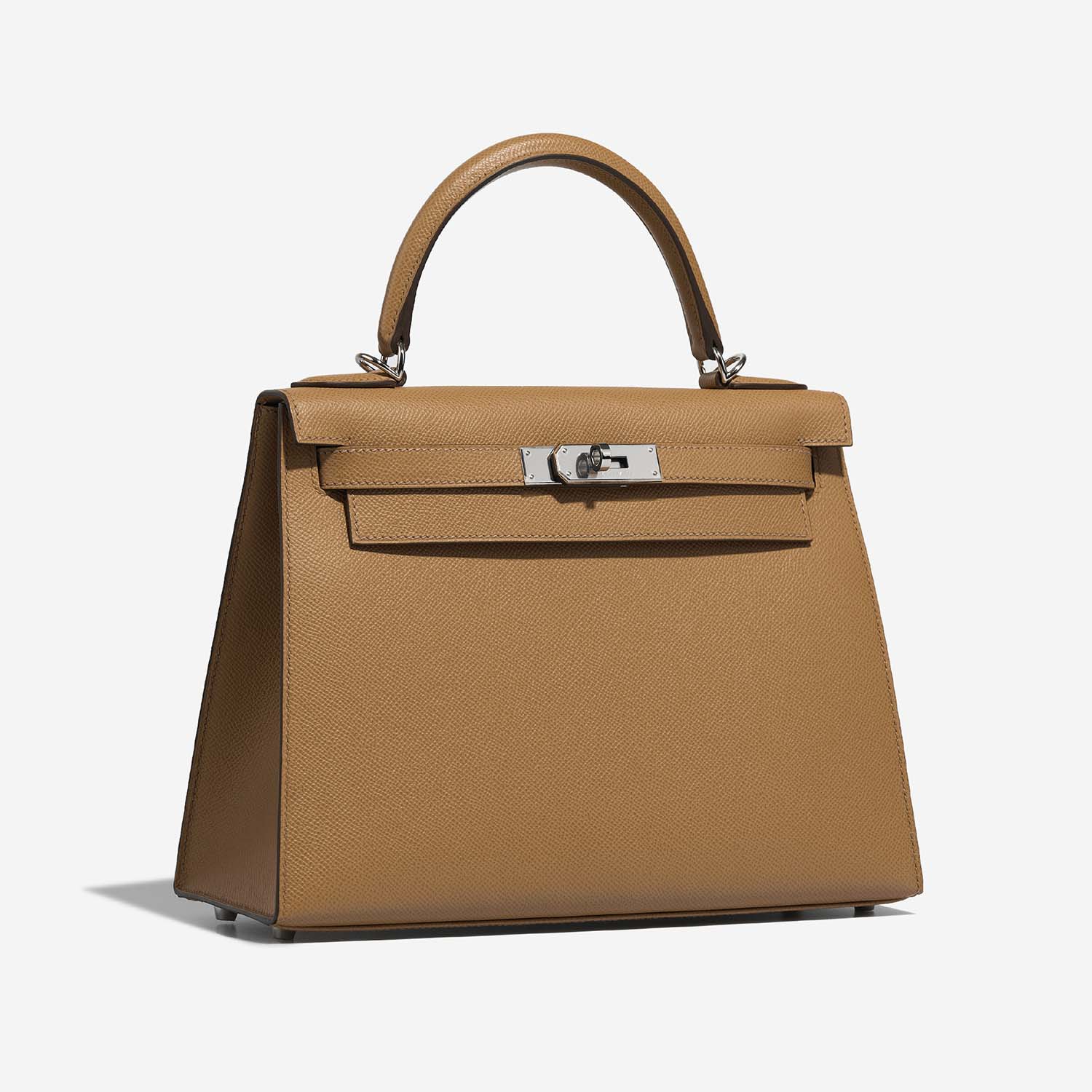 Hermès Kelly 28 Biscuit-MauveSylvestre Side Front  | Sell your designer bag on Saclab.com