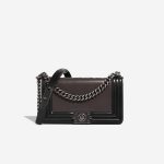 Chanel Boy OldMedium Black-Grey Front | Vendez votre sac de créateur sur Saclab.com