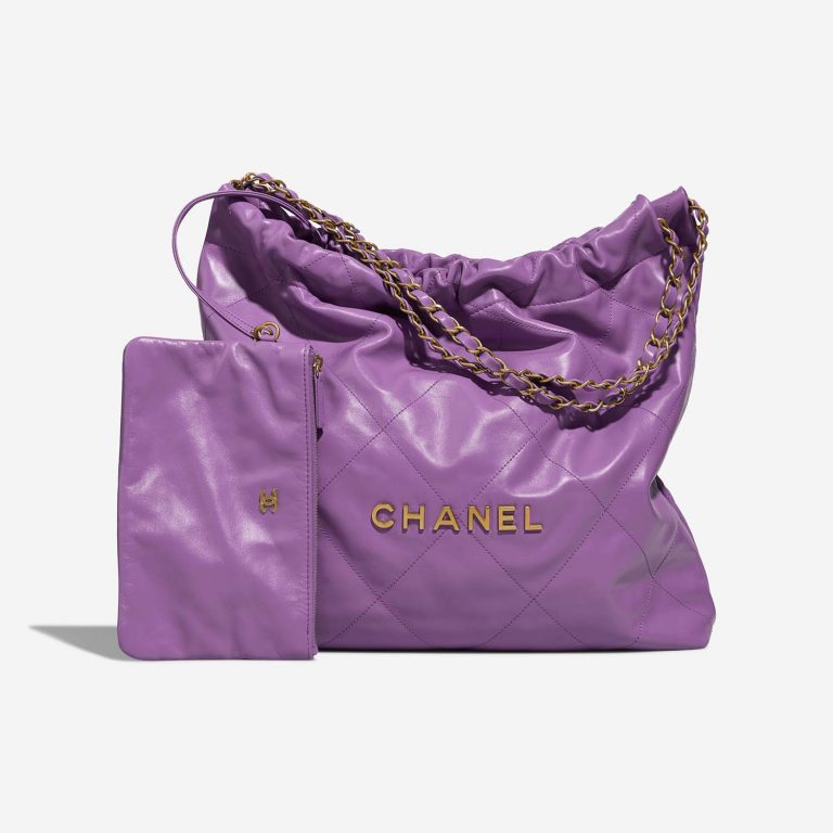 Chanel 22 Medium Liliac Front S | Vendre votre sac de créateur sur Saclab.com