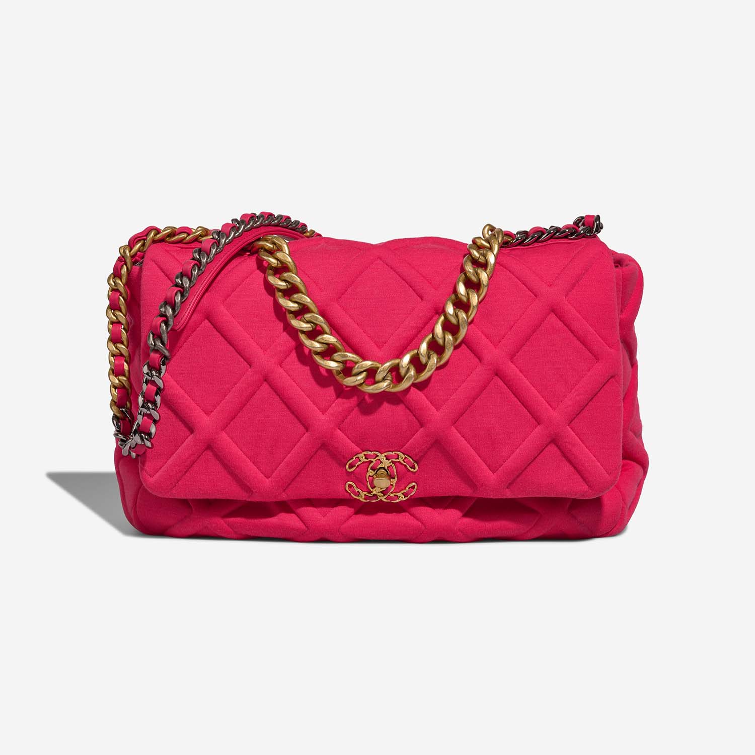 Chanel 19 MaxiFlapBag HotPink Front  S | Sell your designer bag on Saclab.com