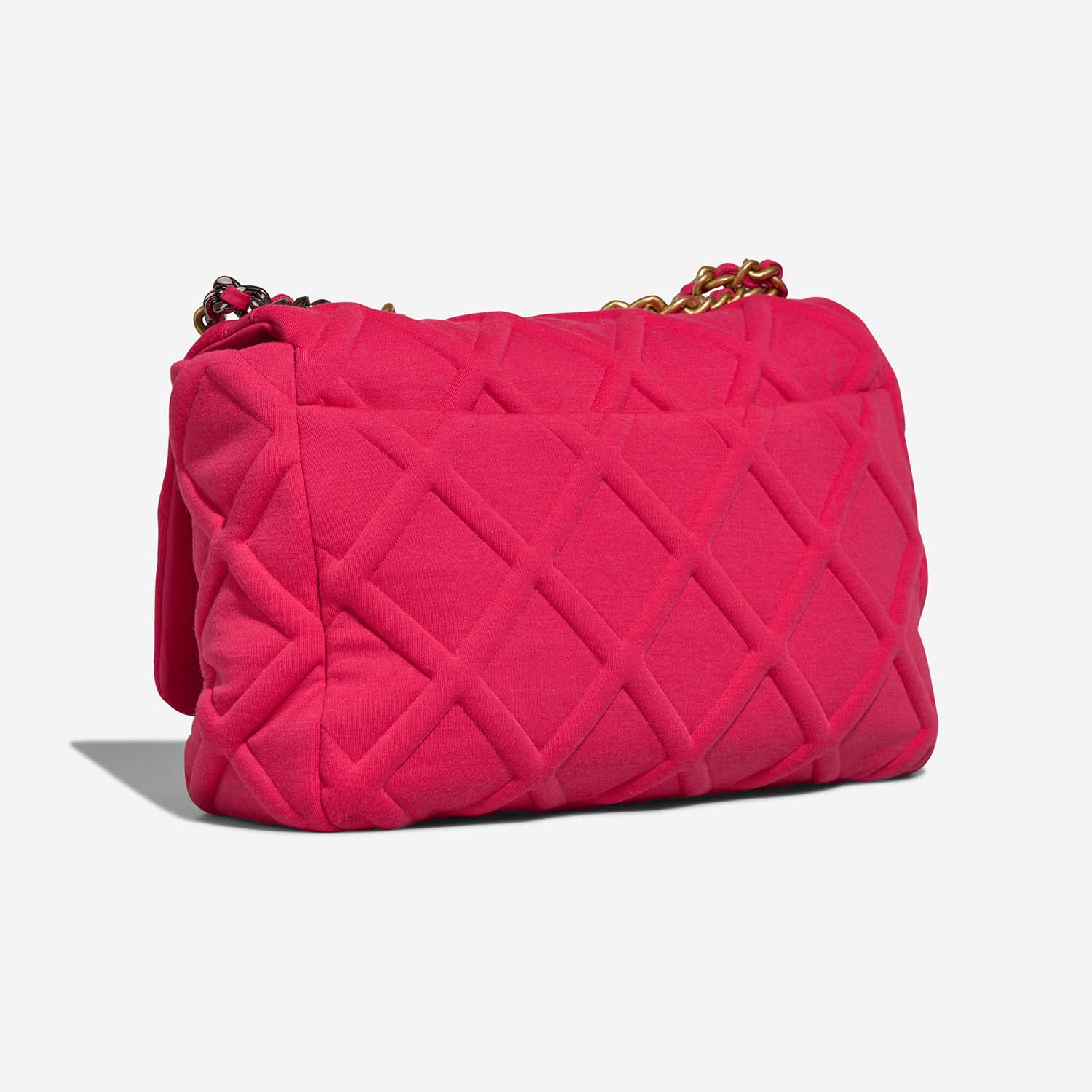 Chanel 19 MaxiFlapBag HotPink Side Back | Sell your designer bag on Saclab.com