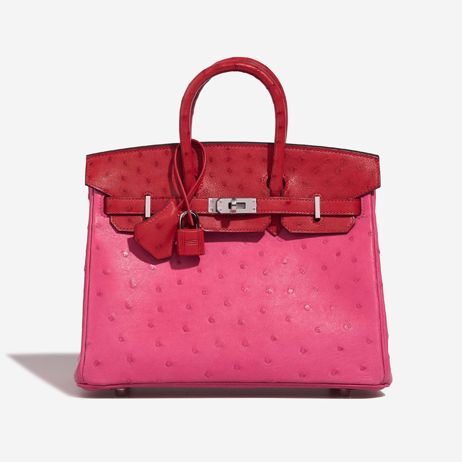 Hermès Birkin 25 RoseTyrien-RougeVif Front  S | Sell your designer bag on Saclab.com