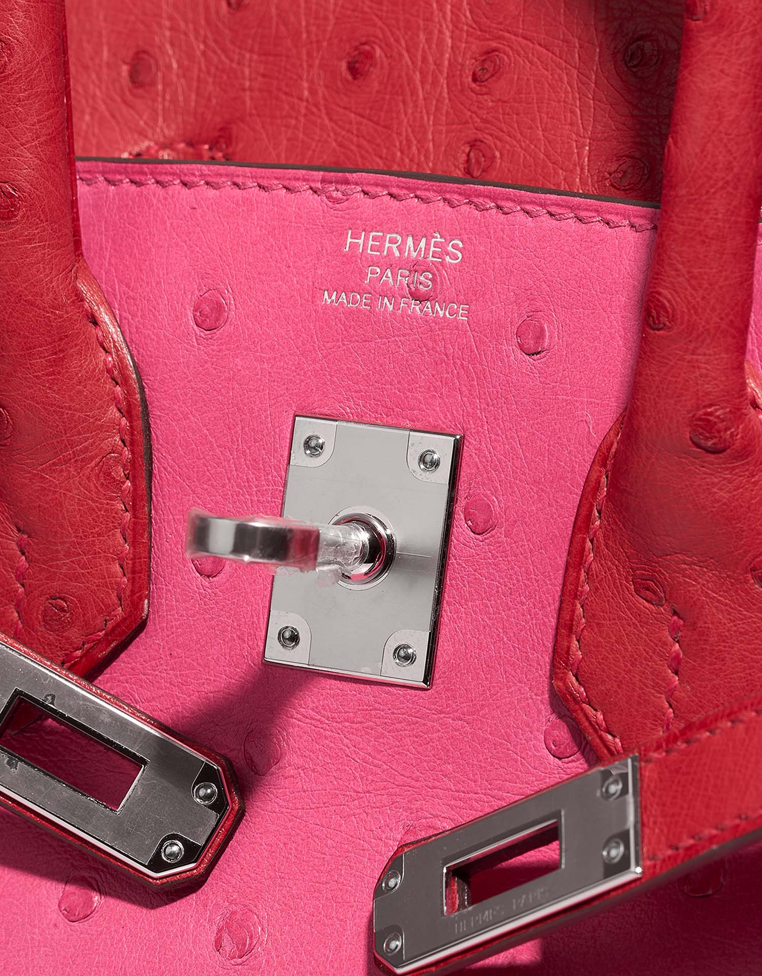 Hermès Birkin 25 RoseTyrien-RougeVif Logo  | Sell your designer bag on Saclab.com