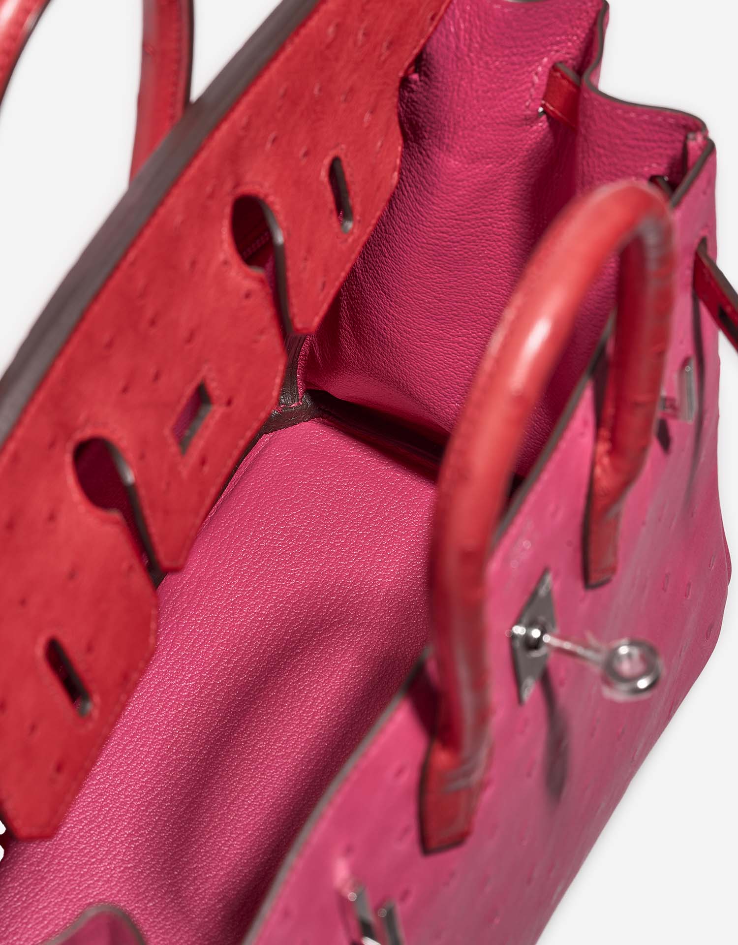 Hermès Birkin 25 RoseTyrien-RougeVif Inside  | Sell your designer bag on Saclab.com