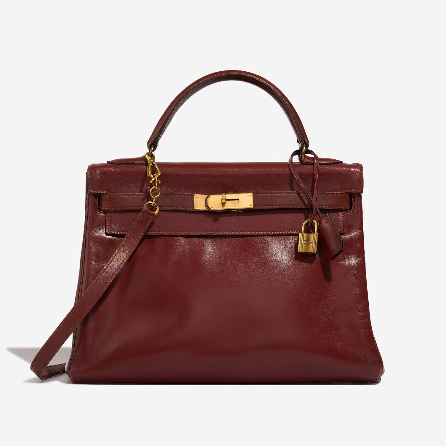 Hermès Kelly 32 RougeH Front S | Vendre votre sac de créateur sur Saclab.com