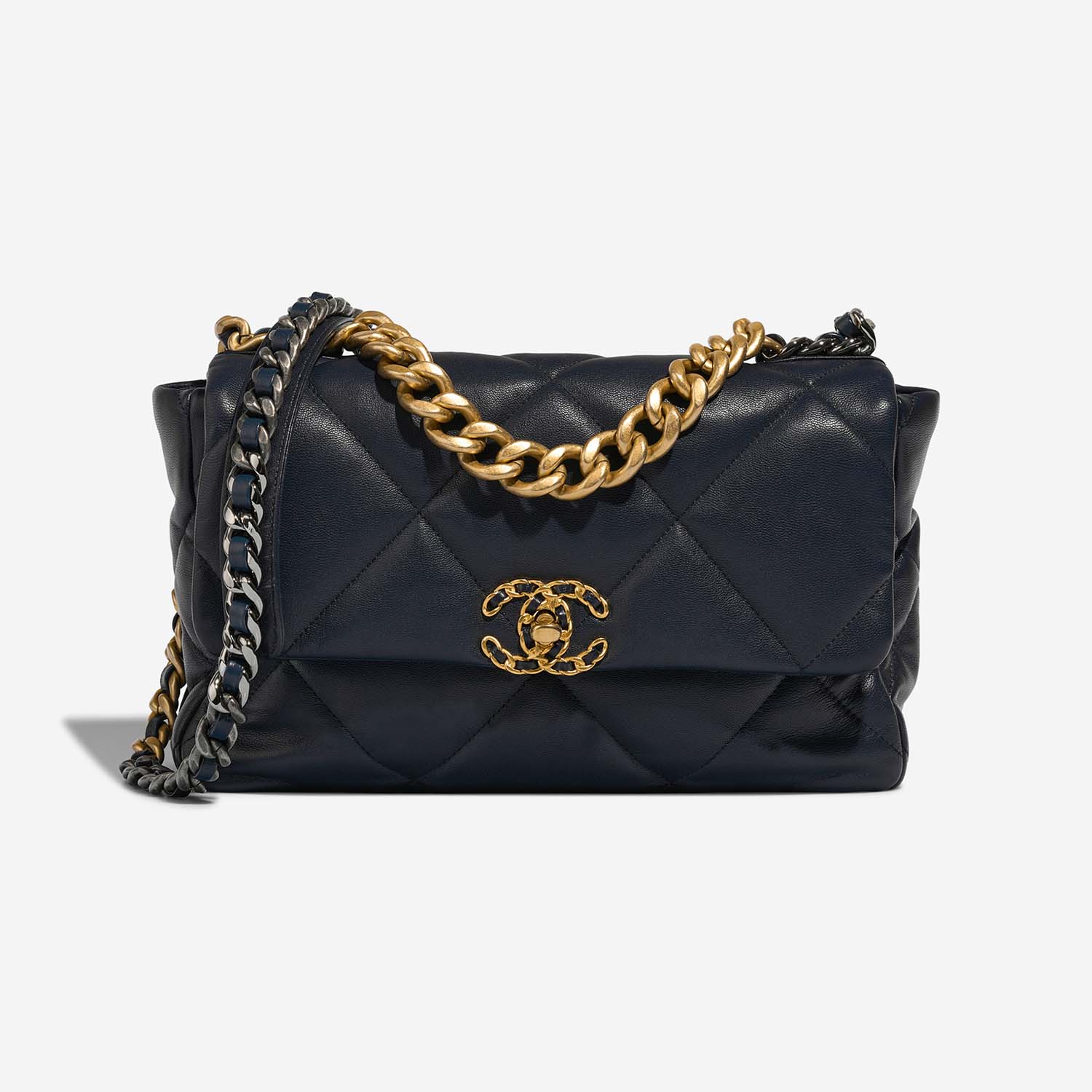 Chanel 19 Large Navy Front S | Verkaufen Sie Ihre Designer-Tasche auf Saclab.com
