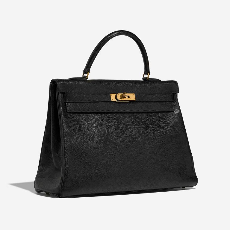 Hermès Kelly 35 Black Side Front  | Sell your designer bag on Saclab.com