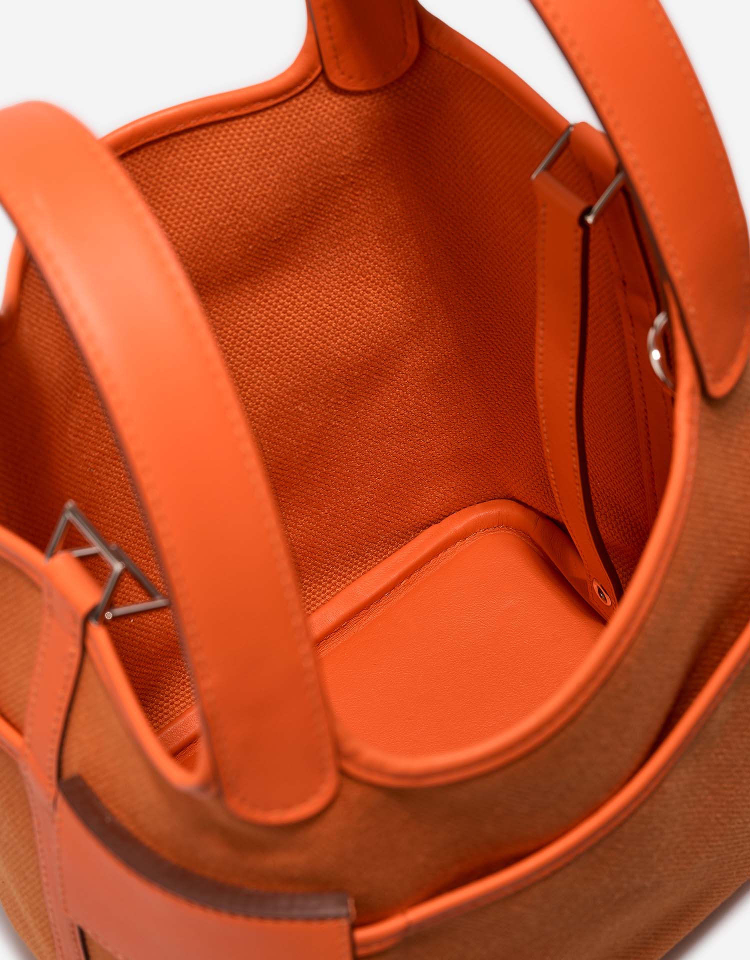 Hermès Picotin 18 OrangeMinium Innenseite | Verkaufen Sie Ihre Designertasche auf Saclab.com