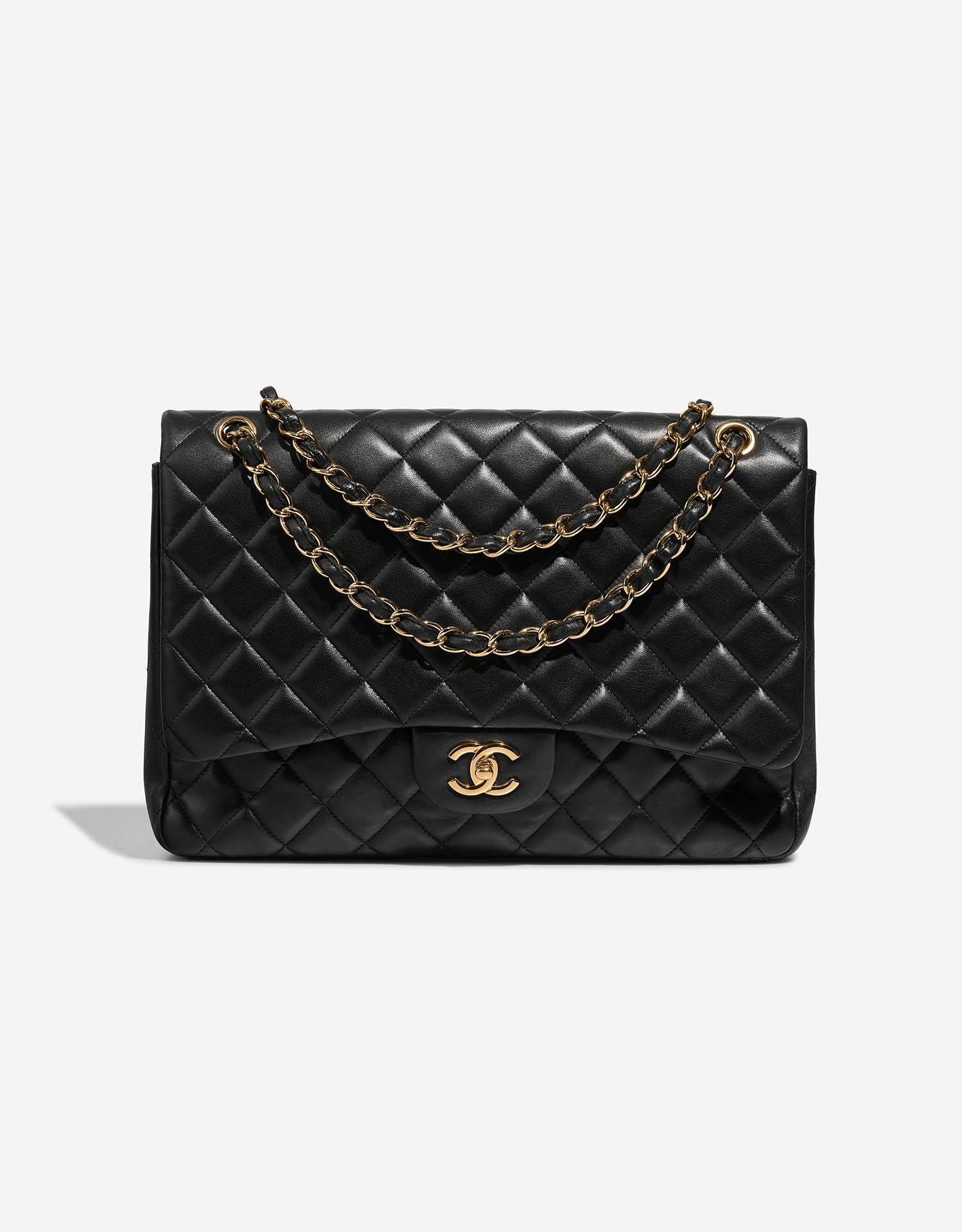 Chanel Timeless / Classic Medium Vintage bag in black leather