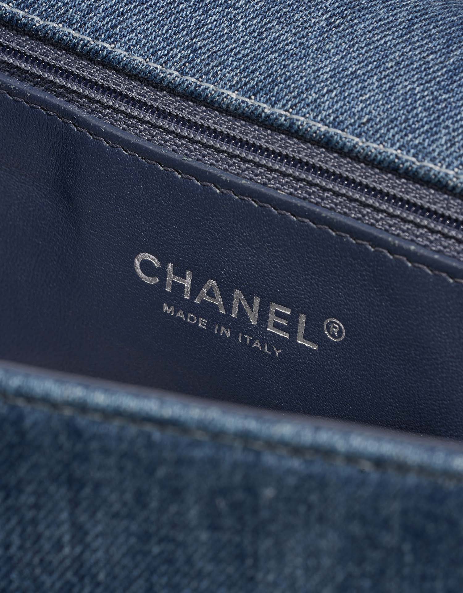Chanel Boy Large Blue Logo  | Sell your designer bag on Saclab.com