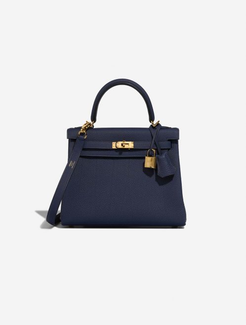 Hermès Kelly 25 BlueSaphir Front | Verkaufen Sie Ihre Designer-Tasche auf Saclab.com