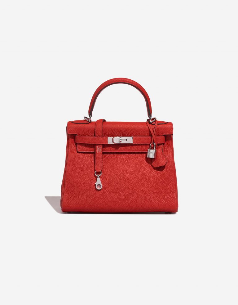 Hermès Kelly 28 RougeVermillon Front | Verkaufen Sie Ihre Designer-Tasche auf Saclab.com