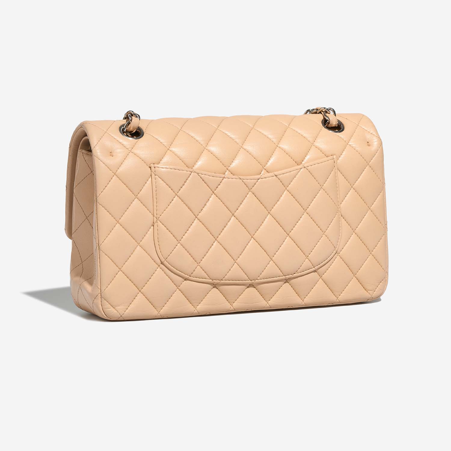 Chanel Timeless Medium Beige Side Back | Sell your designer bag on Saclab.com