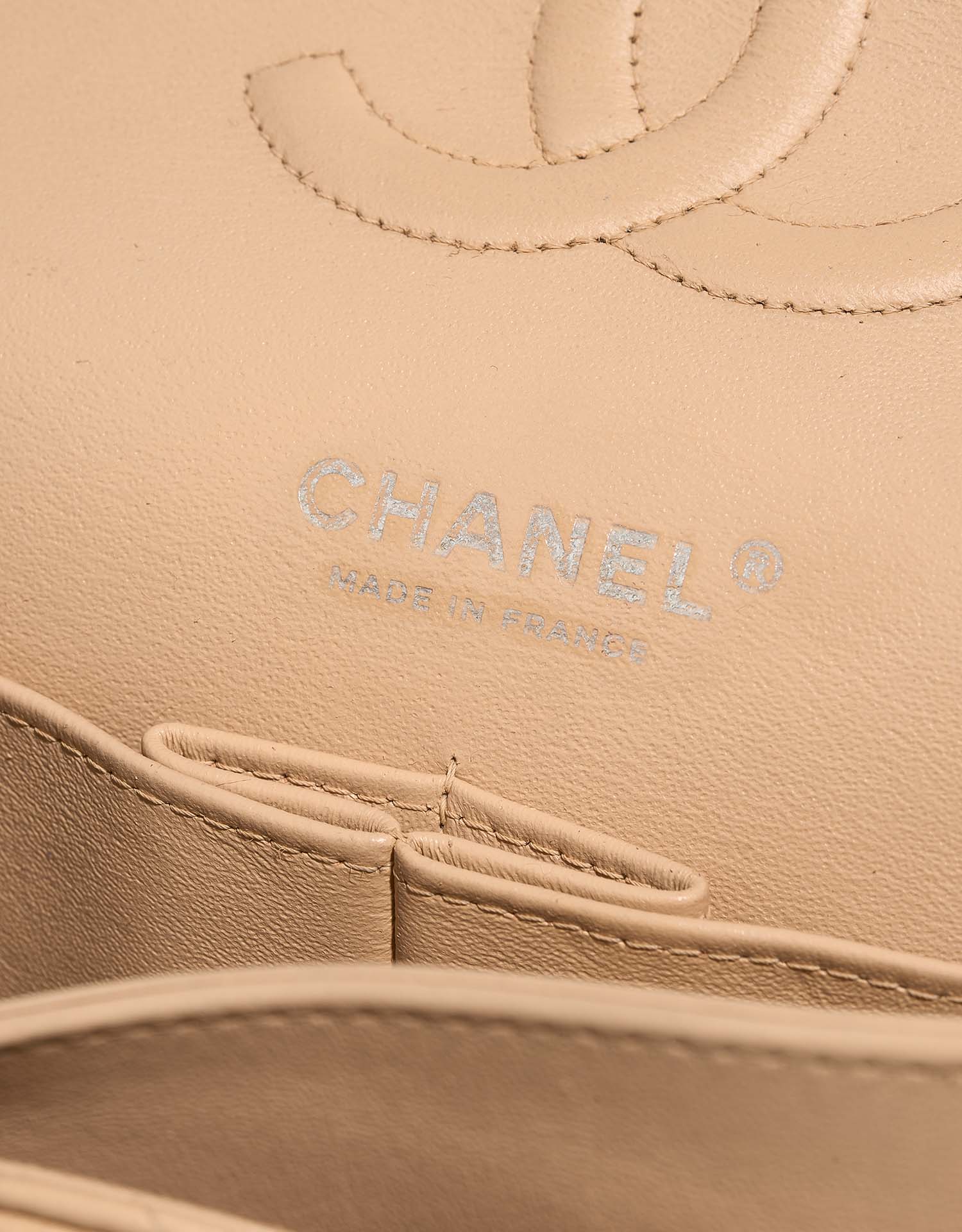 Chanel Timeless Medium Beige Logo  | Sell your designer bag on Saclab.com