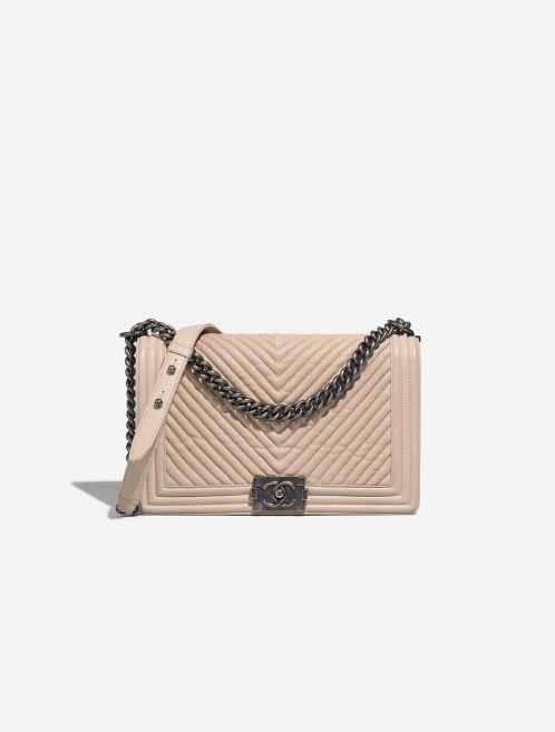 Chanel Boy NewMedium Beige Front  | Sell your designer bag on Saclab.com