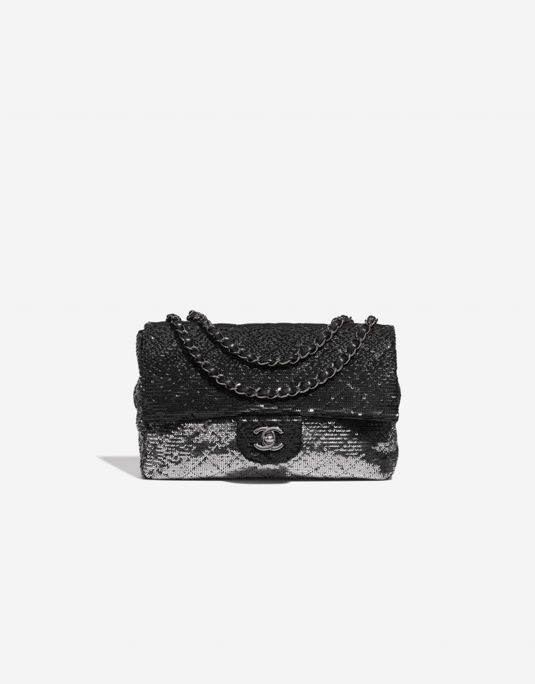 Chanel Timeless Medium Black-Silver Front  | Sell your designer bag on Saclab.com