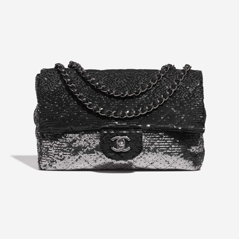 Chanel Timeless Medium Sequins Black / Silver Front | Vendez votre sac de créateur