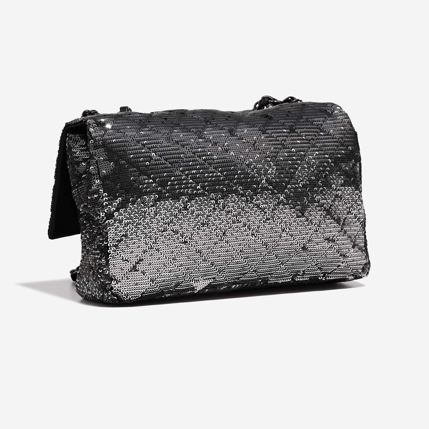 Chanel Timeless Medium Black-Silver Side Back | Sell your designer bag on Saclab.com